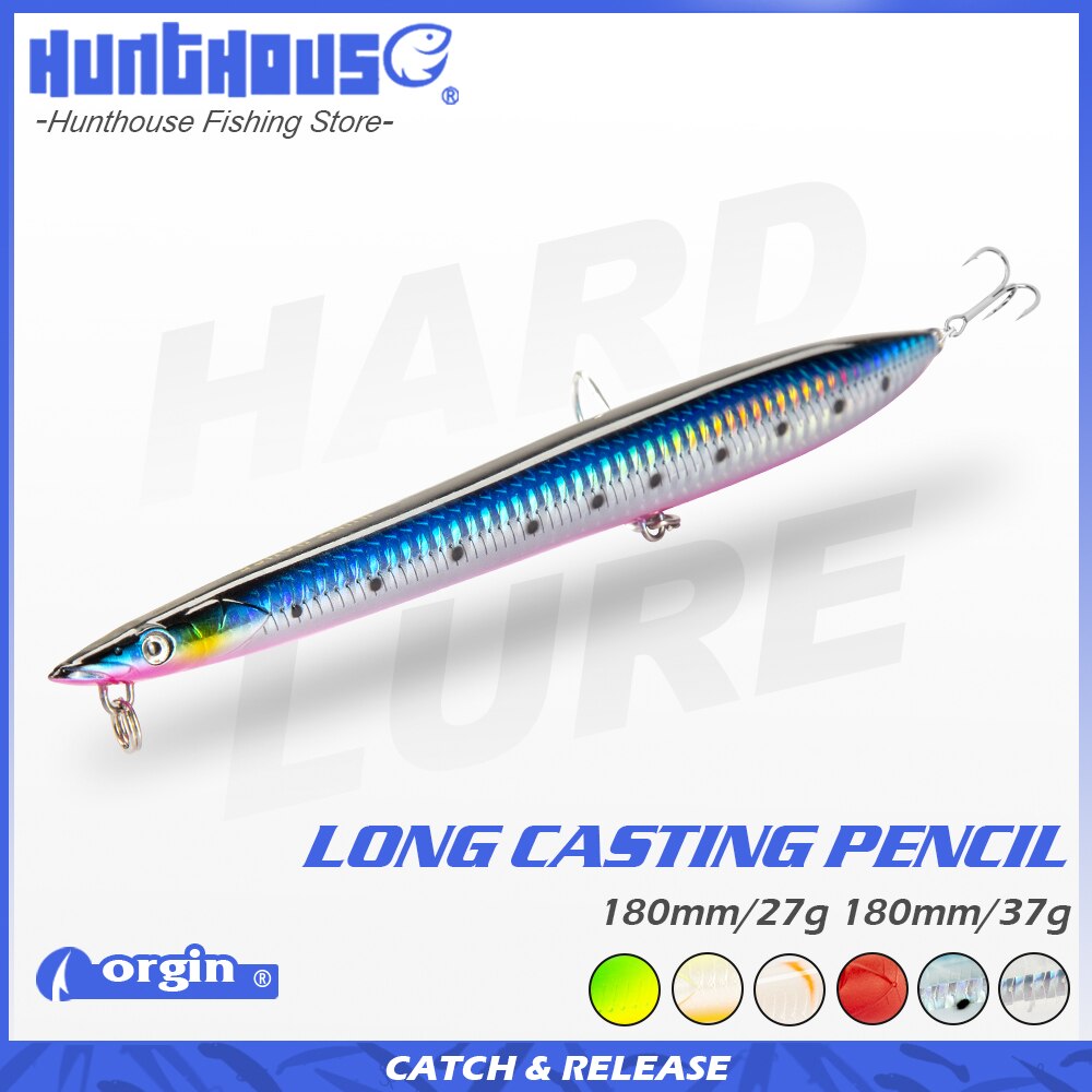 Hunthouse lure pencil lure 180mm 37g sinking sea fishing sandeel lures180mm 27g ÷  Ŀ for sea bass hard fake bai